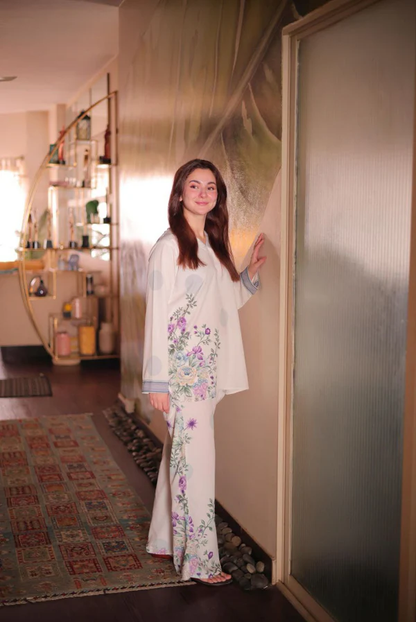 Hania Aamir Dreamy Bloom Ivory Co-ord Set