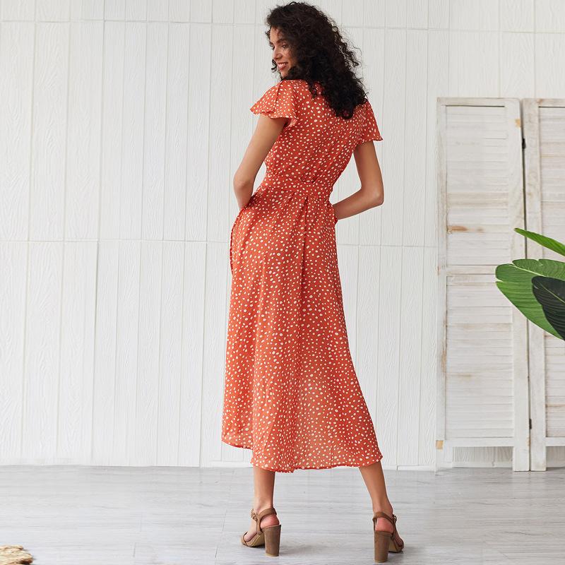 women polka-dot print fit & flare dress