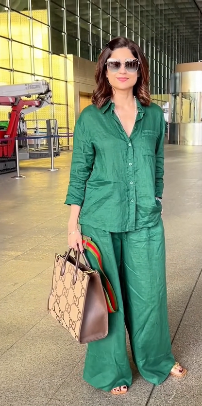 Solid Emerald Green Co-ord Set